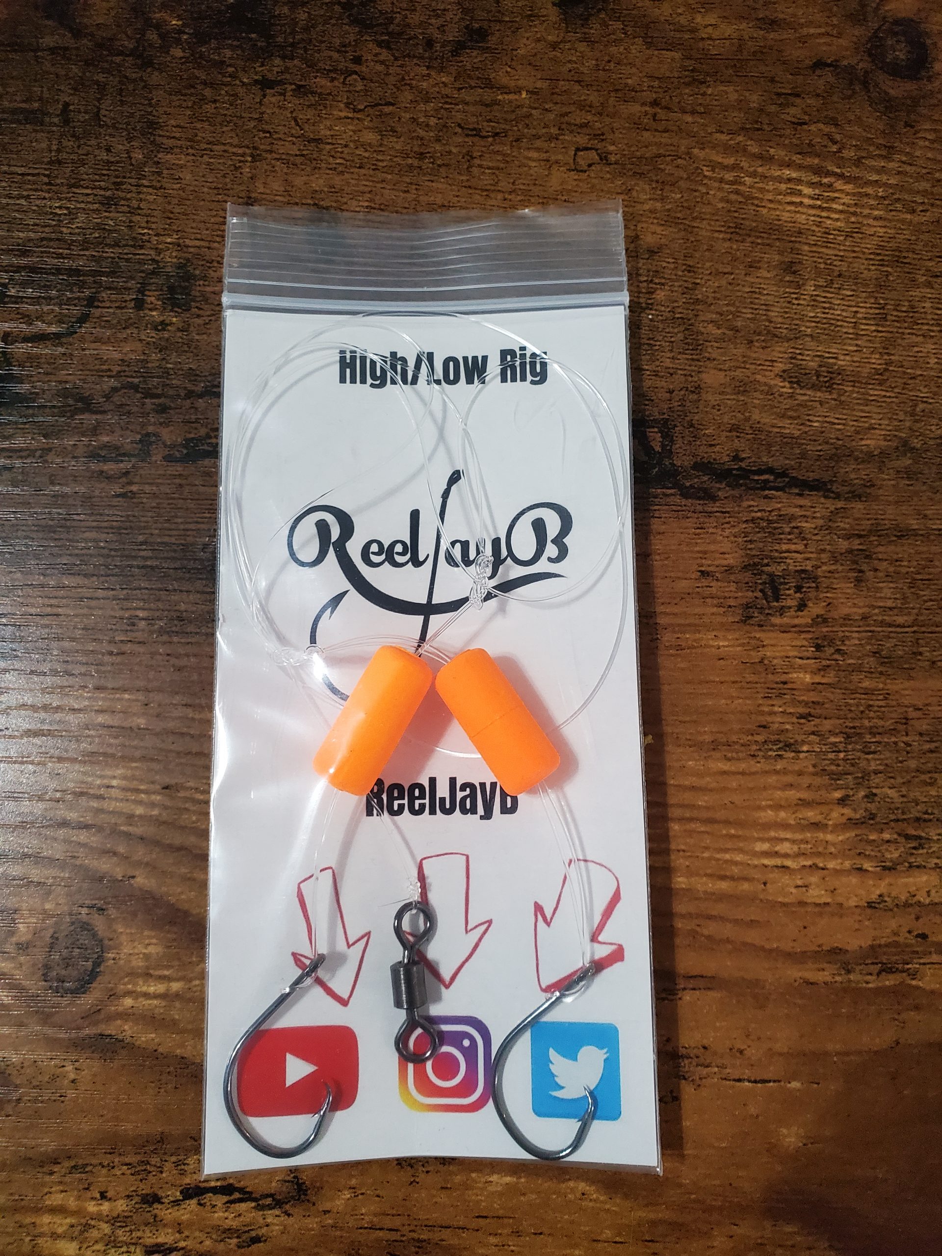 High/Low Rig, 2/0 Circle Hooks and Orange Floats